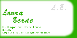 laura berde business card